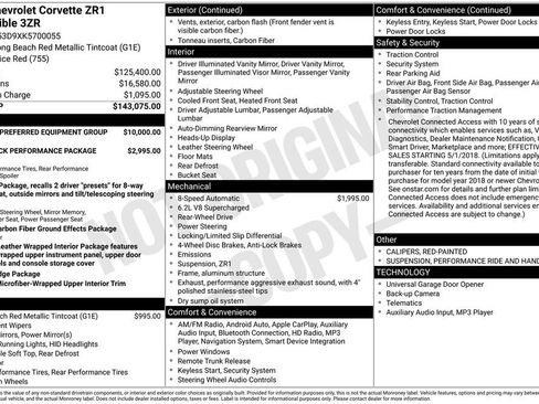 Used 2019 Chevrolet Corvette ZR1 RWD image 14