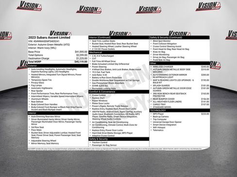 Used 2023 Subaru Ascent Limited image 39