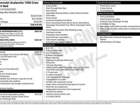 Used 2002 Chevrolet Avalanche 4x4 w/ Off-Road Suspension Pkg image 16