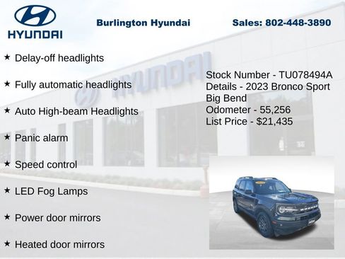 Used 2023 Ford Bronco Sport Big Bend w/ Convenience Package image 20