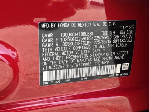 Certified 2026 Honda HR-V Sport image 29