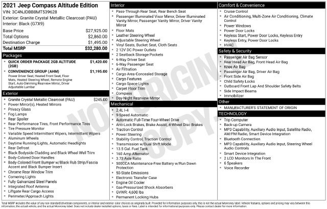 Used 2021 Jeep Compass Latitude AWD/4WD image 5