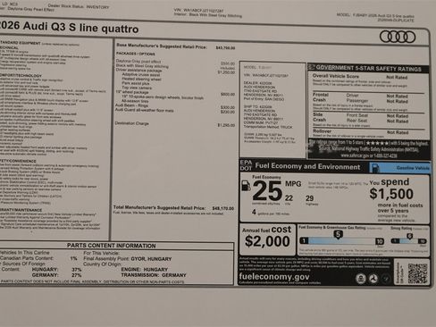 New 2026 Audi Q3 quattro 2.0T image 30