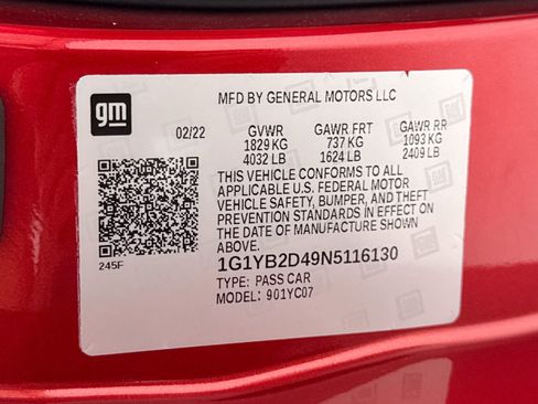 Used 2022 Chevrolet Corvette Stingray Preferred Cpe w/ 2LT RWD image 32