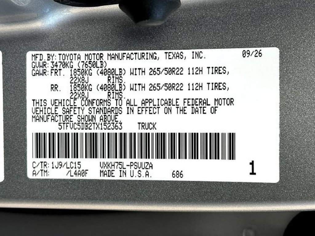 New 2026 Toyota Tundra Capstone AWD/4WD image 24
