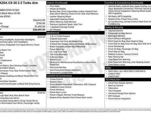 New 2026 MAZDA CX-30 2.5 Turbo Aire Edition AWD/4WD image 36