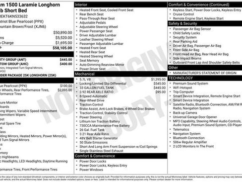 Used 2019 RAM 1500 Limited w/ Bed Utility Group RWD image 20