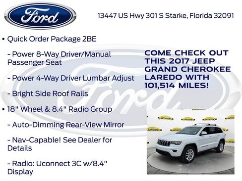 Used 2017 Jeep Grand Cherokee Laredo w/ Quick Order Package 2BE image 15