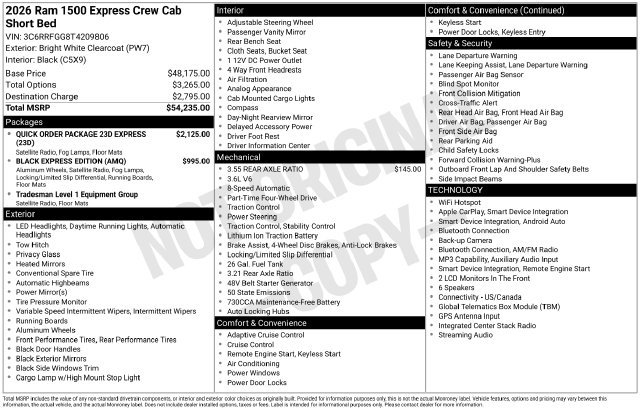 New 2026 RAM 1500 Express AWD/4WD image 4
