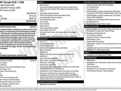 Used 2013 GMC Terrain SLE w/ LPO, Chrome Package FWD image 10