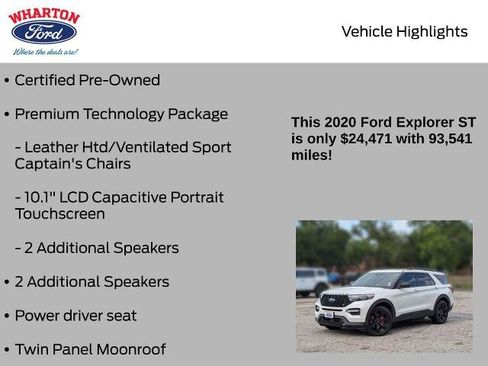 Certified 2020 Ford Explorer ST w/ ST Street Pack AWD/4WD image 6