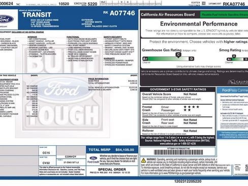 Used 2024 Ford Transit 350 Low Roof w/ Fleet Fuel Economy Package RWD image 28