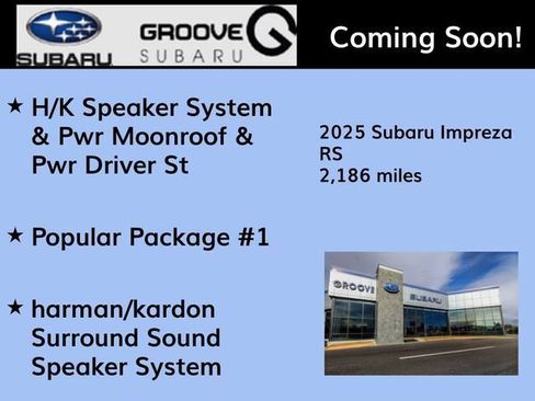 Certified 2025 Subaru Impreza RS w/ Popular Package #1 AWD/4WD image 2