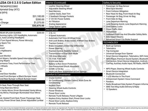 Used 2023 MAZDA CX-5 Carbon Edition AWD/4WD image 4