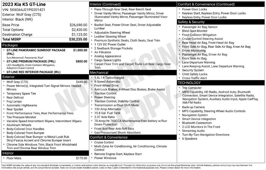 Used 2023 Kia K5 GT-Line FWD image 4