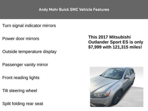 Used 2017 Mitsubishi Outlander Sport ES image 7