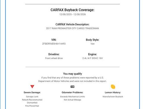 Used 2017 RAM ProMaster City Tradesman w/ Rear Back-up Camera Group image 43