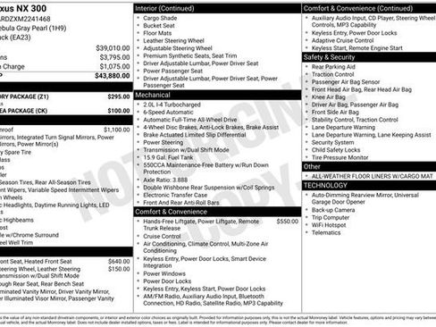 Used 2021 Lexus NX 300 AWD w/ Accessory Package image 2