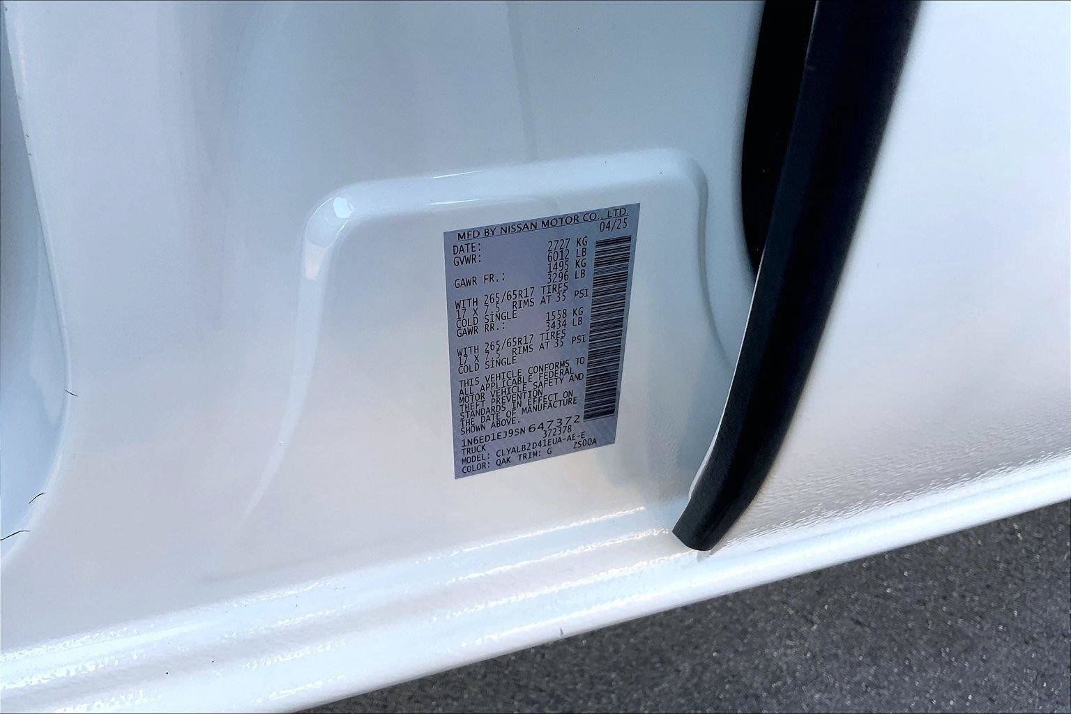 Certified 2025 Nissan Frontier SV RWD image 34