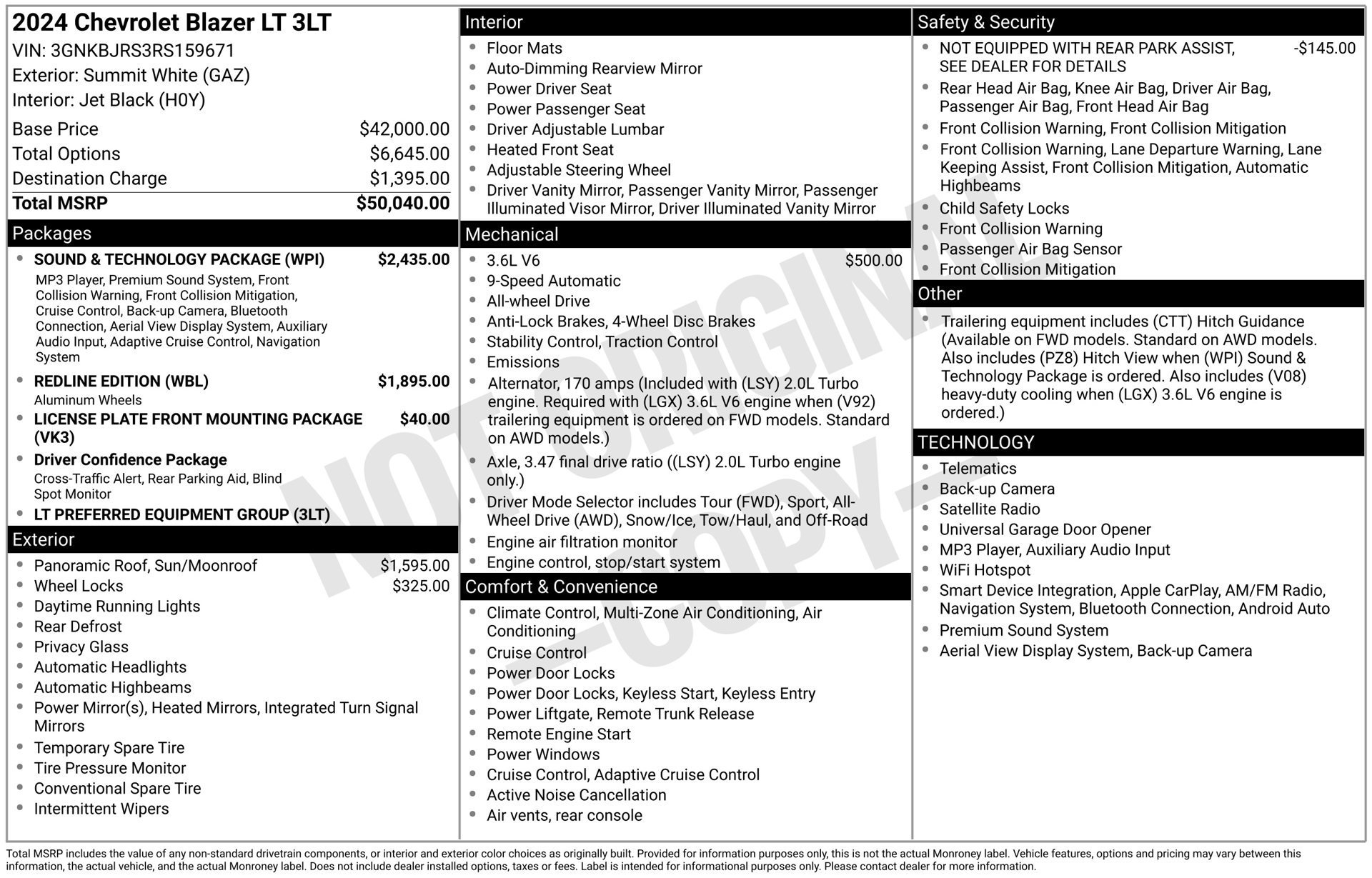 Used 2024 Chevrolet Blazer LT w/ Sound & Technology Package AWD/4WD image 4