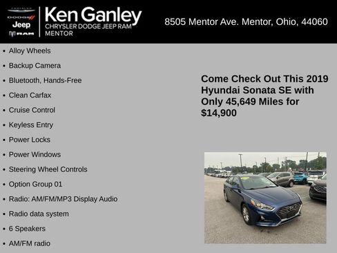 Used 2019 Hyundai Sonata SE FWD image 5