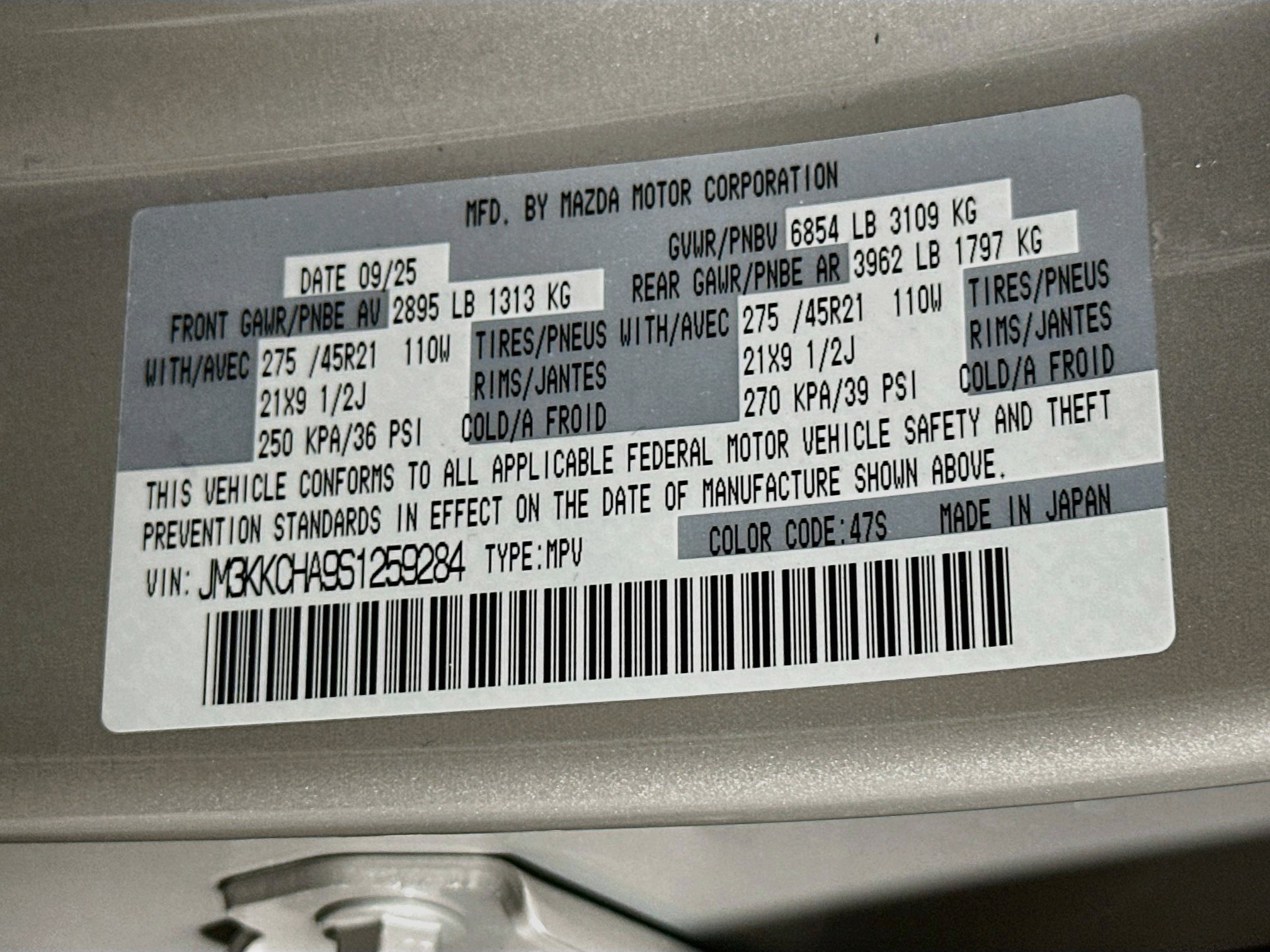 Used 2025 MAZDA CX-90 Plug-In Hybrid w/Premium Sport AWD/4WD image 12