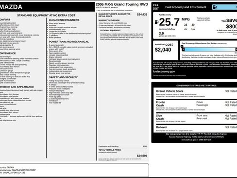 Used 2006 MAZDA MX-5 Miata Grand Touring w/ Premium Pkg image 17