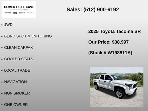 Used 2025 Toyota Tacoma SR AWD/4WD image 6