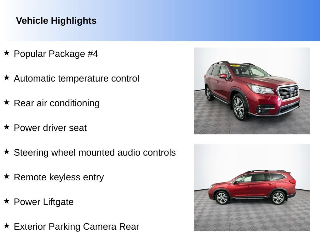 Used 2019 Subaru Ascent Limited w/ Popular Package #4 AWD/4WD image 2