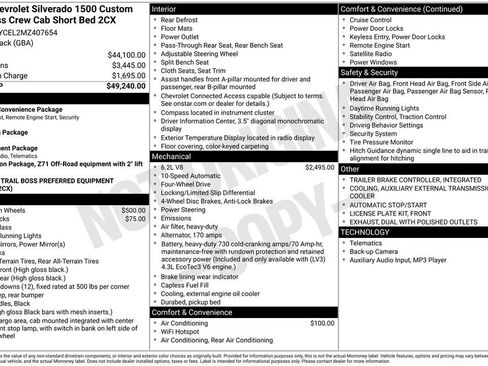 Used 2021 Chevrolet Silverado 1500 Custom Trail Boss AWD/4WD image 6