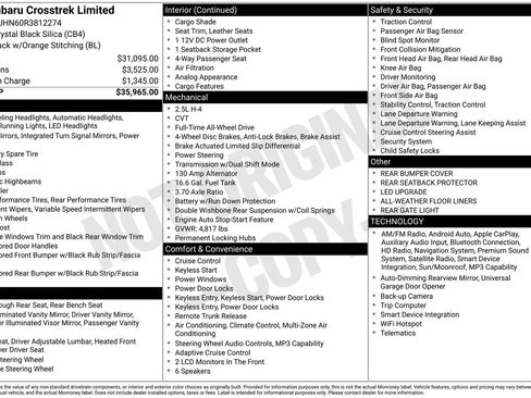 Certified 2024 Subaru Crosstrek 2.5i Limited AWD/4WD image 2