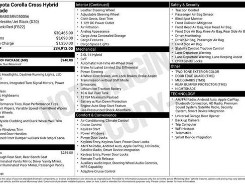Used 2024 Toyota Corolla Cross AWD Hybrid w/ Moonroof Package image 34