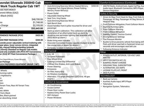 New 2025 Chevrolet Silverado 3500 W/T w/ WT Convenience Package AWD/4WD image 12
