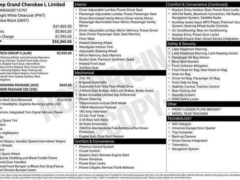 New 2025 Jeep Grand Cherokee L Limited w/ Luxury Tech Group II AWD/4WD image 5