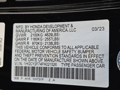 Certified 2023 Honda Accord Sport image 33