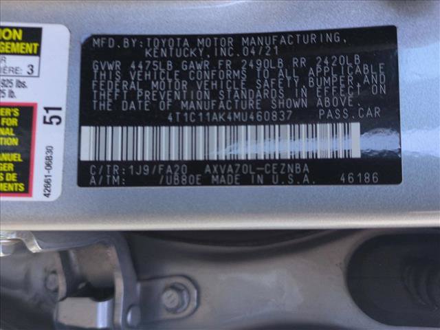 Used 2021 Toyota Camry LE FWD image 15