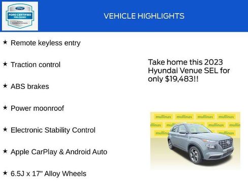 Used 2023 Hyundai Venue SEL FWD image 18