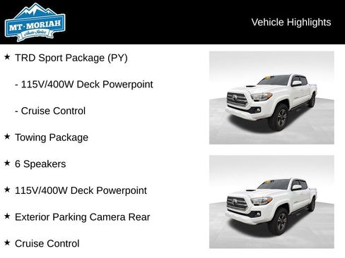 Used 2016 Toyota Tacoma TRD Sport w/ Towing Package AWD/4WD image 4