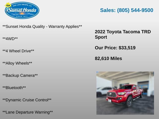 Used 2022 Toyota Tacoma TRD Sport w/ Technology Package AWD/4WD image 5