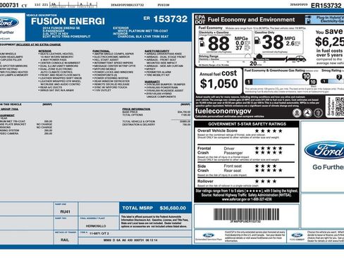 Used 2014 Ford Fusion Energi SE FWD image 32