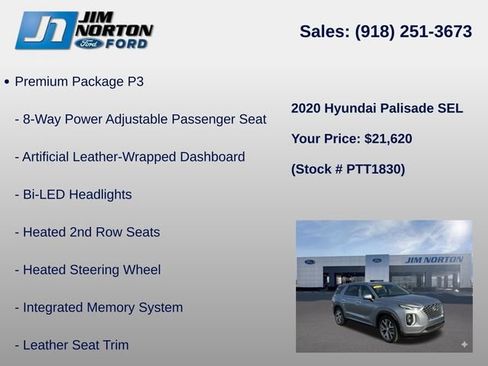 Used 2020 Hyundai Palisade SEL w/ Premium Package FWD image 21