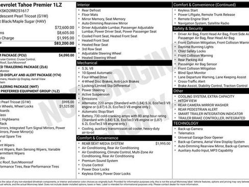 Used 2024 Chevrolet Tahoe Premier w/ Premium Package AWD/4WD image 15