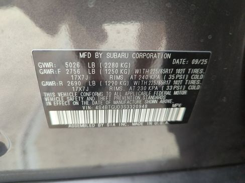 Used 2025 Subaru Outback Wilderness AWD/4WD image 29
