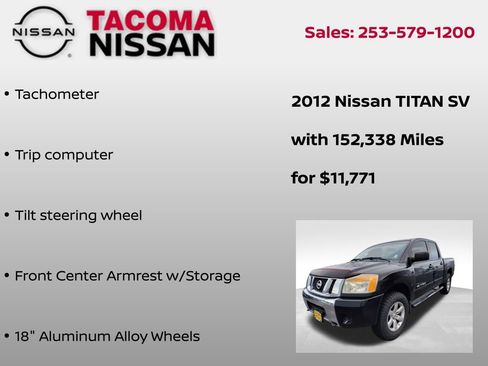 Used 2012 Nissan Titan SV image 7
