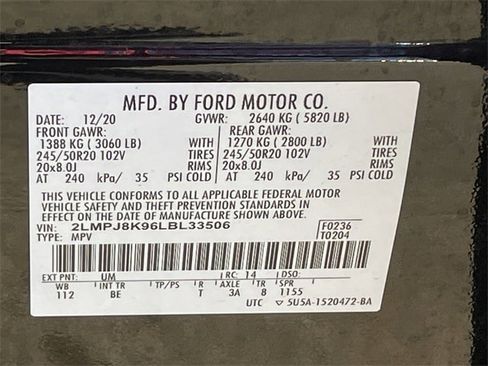 Used 2020 Lincoln Nautilus Reserve w/ Equipment Group 201A image 31