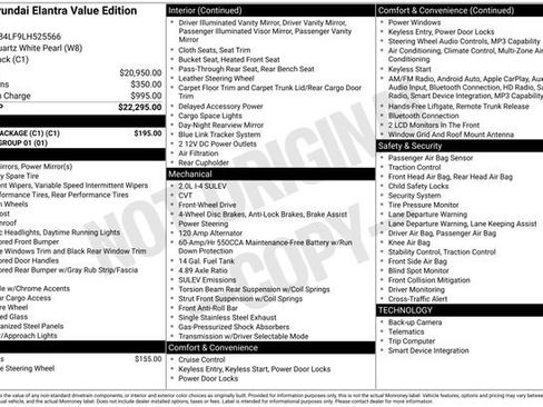 Used 2020 Hyundai Elantra Value Edition w/ Cargo Package (C1) FWD image 14