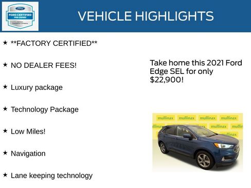 Used 2021 Ford Edge SEL w/ Convenience Package FWD image 11