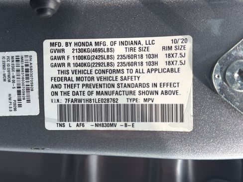 Certified 2020 Honda CR-V EX-L image 32