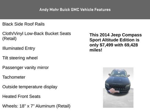 Used 2014 Jeep Compass Sport w/ Power Value Group FWD image 15