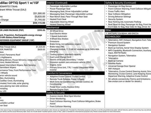 New 2026 Cadillac Optiq Sport 1 w/ LPO, Floor Liner Package AWD/4WD image 4